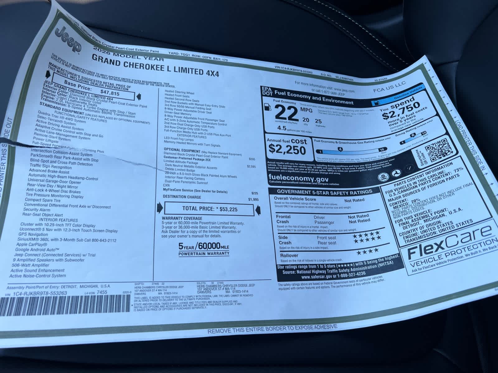 new 2026 Jeep Grand Cherokee car, priced at $53,225