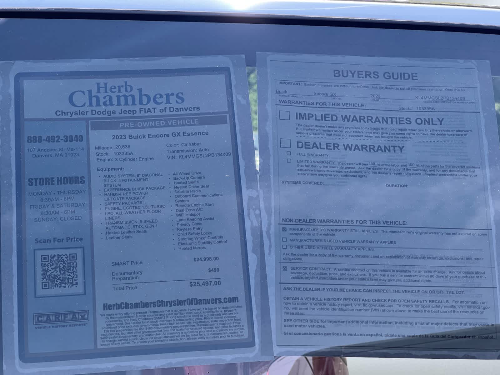 used 2023 Buick Encore GX car, priced at $25,497