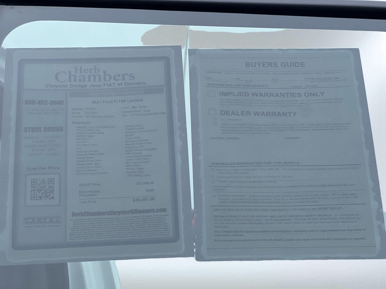 used 2021 Ford F-150 car, priced at $37,997