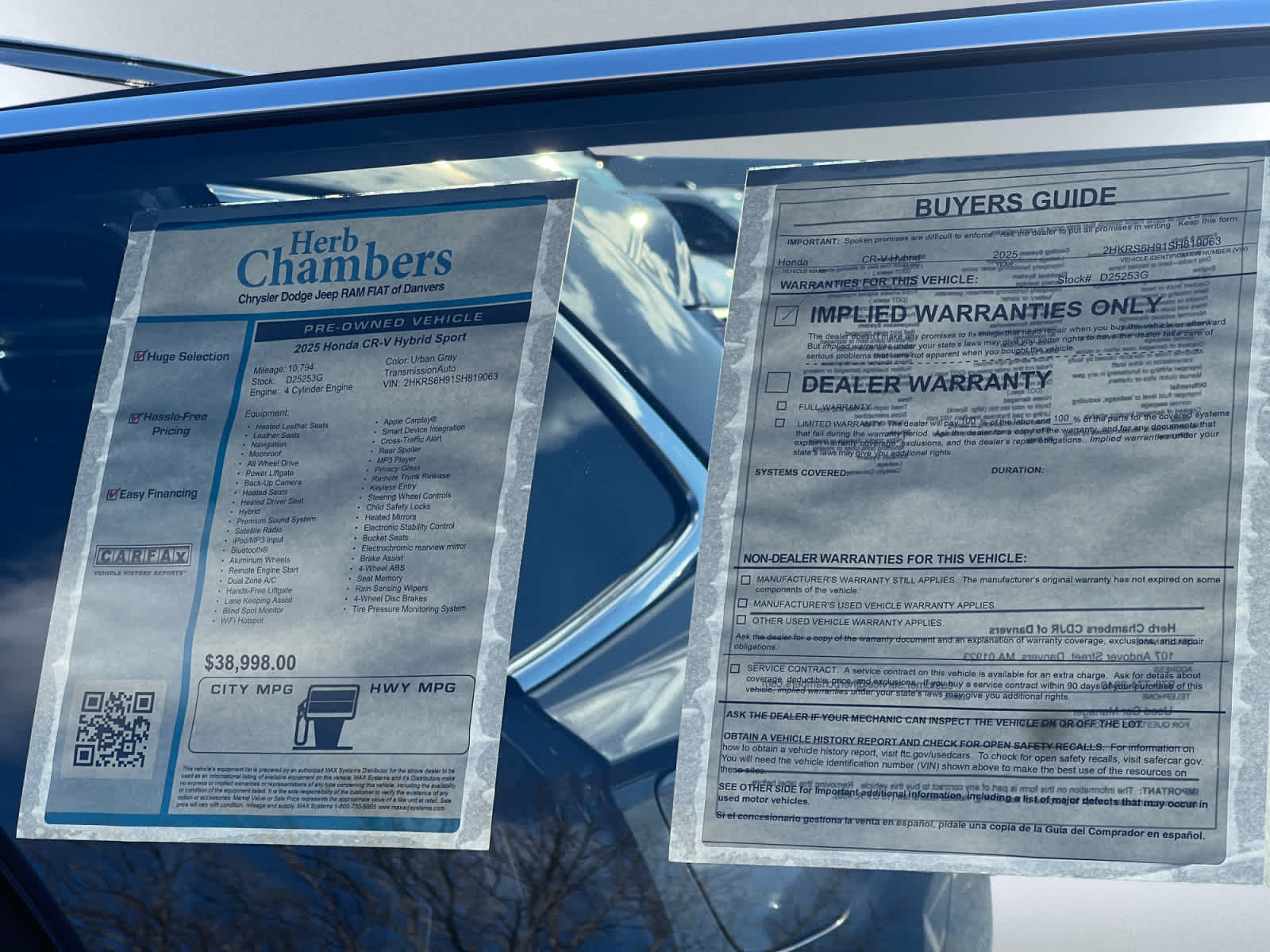 used 2025 Honda CR-V Hybrid car, priced at $38,197