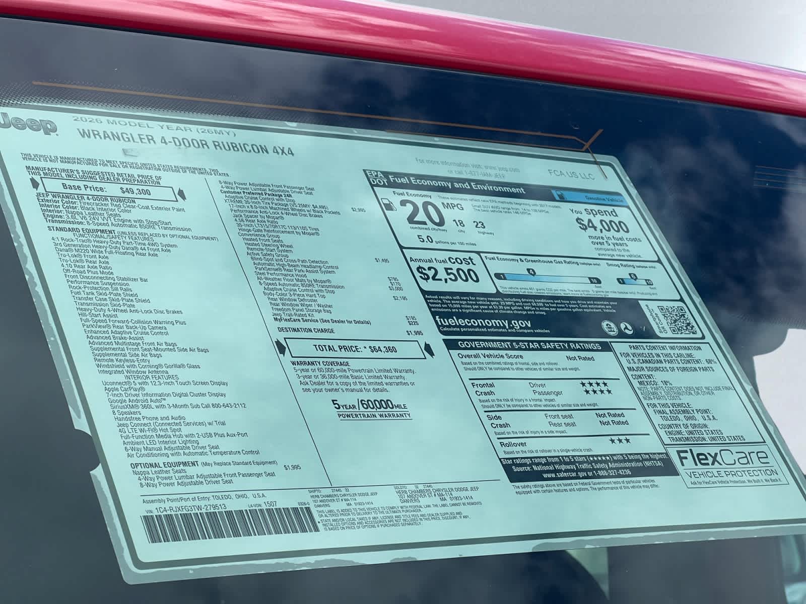 new 2026 Jeep Wrangler car, priced at $64,360