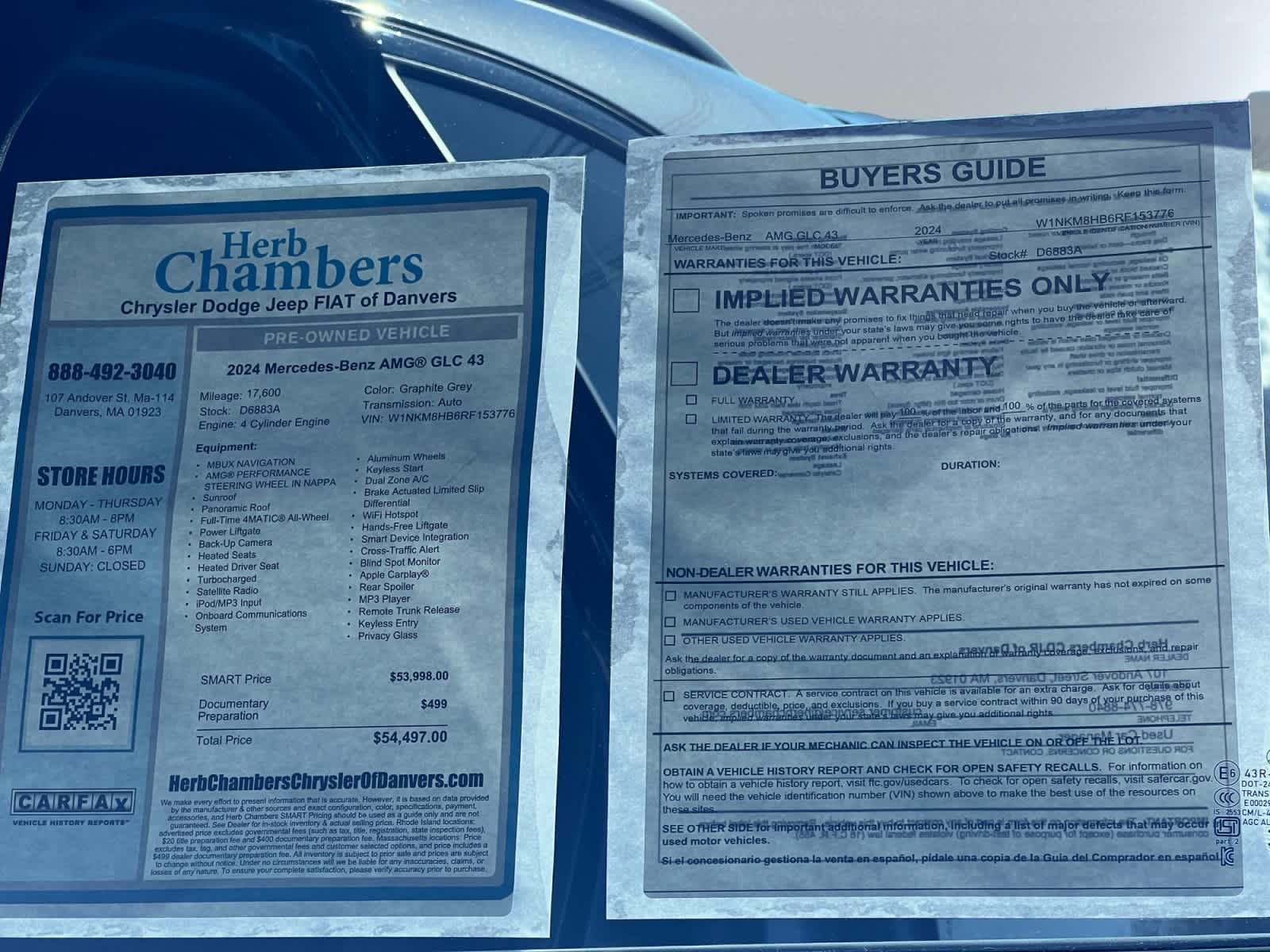 used 2024 Mercedes-Benz AMG GLC 43 car, priced at $54,497