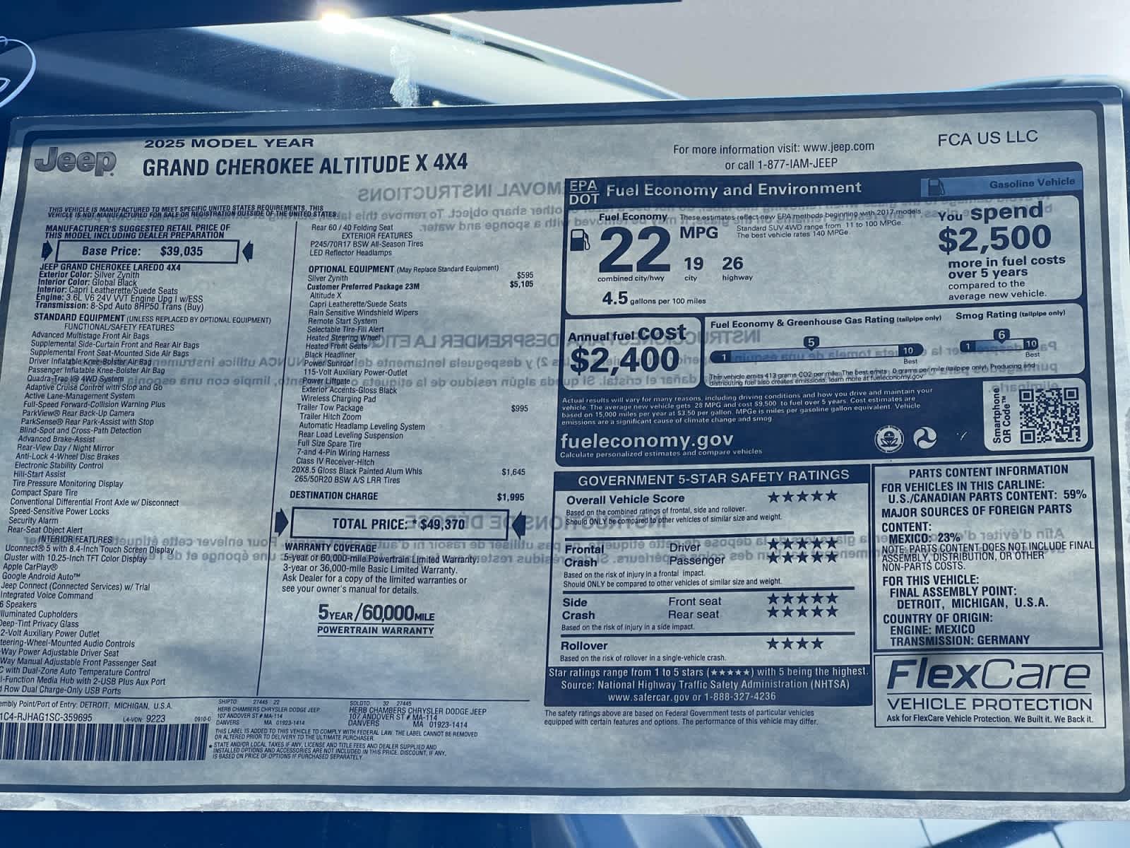 new 2025 Jeep Grand Cherokee car, priced at $45,770