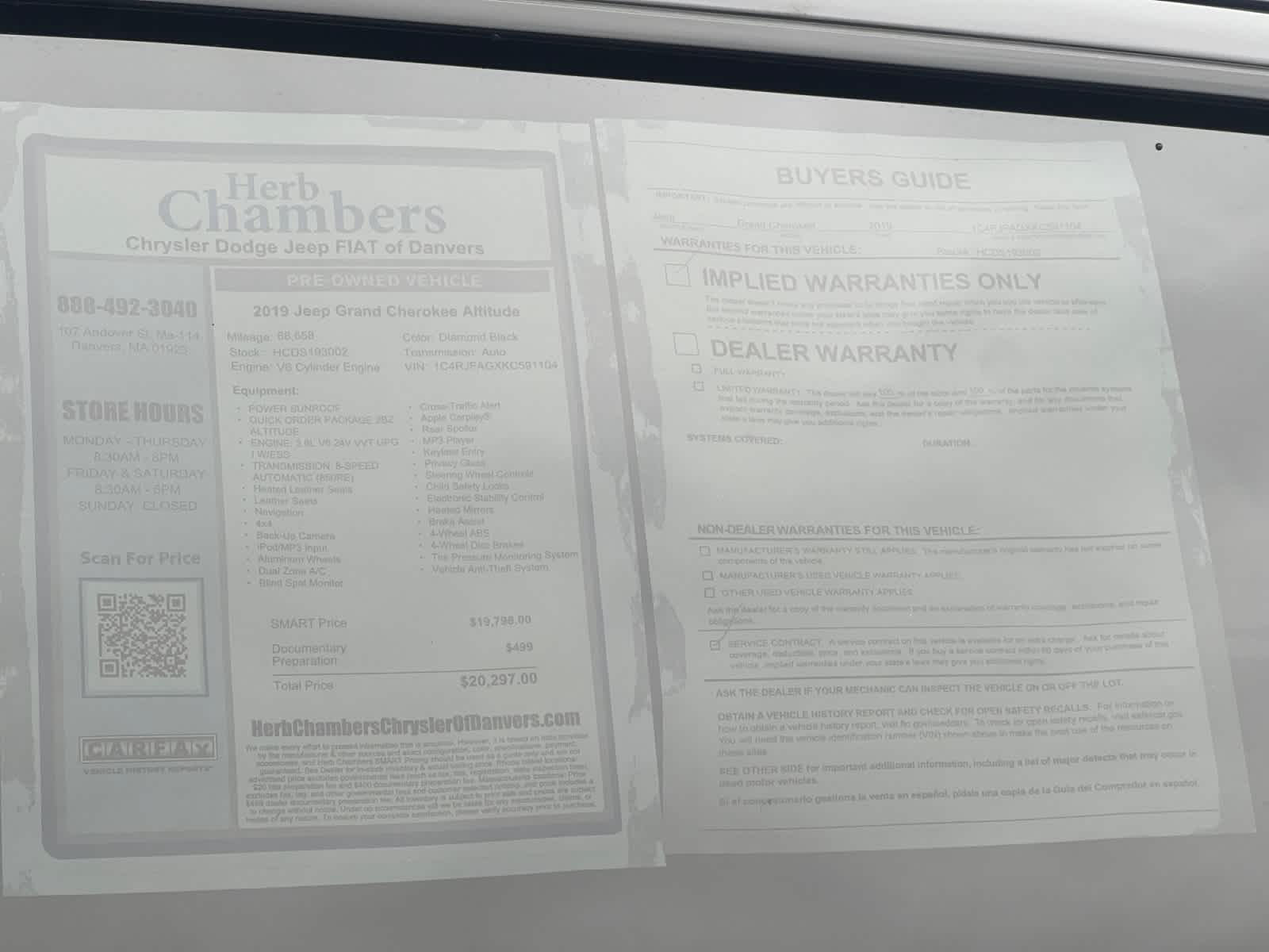 used 2019 Jeep Grand Cherokee car, priced at $20,297