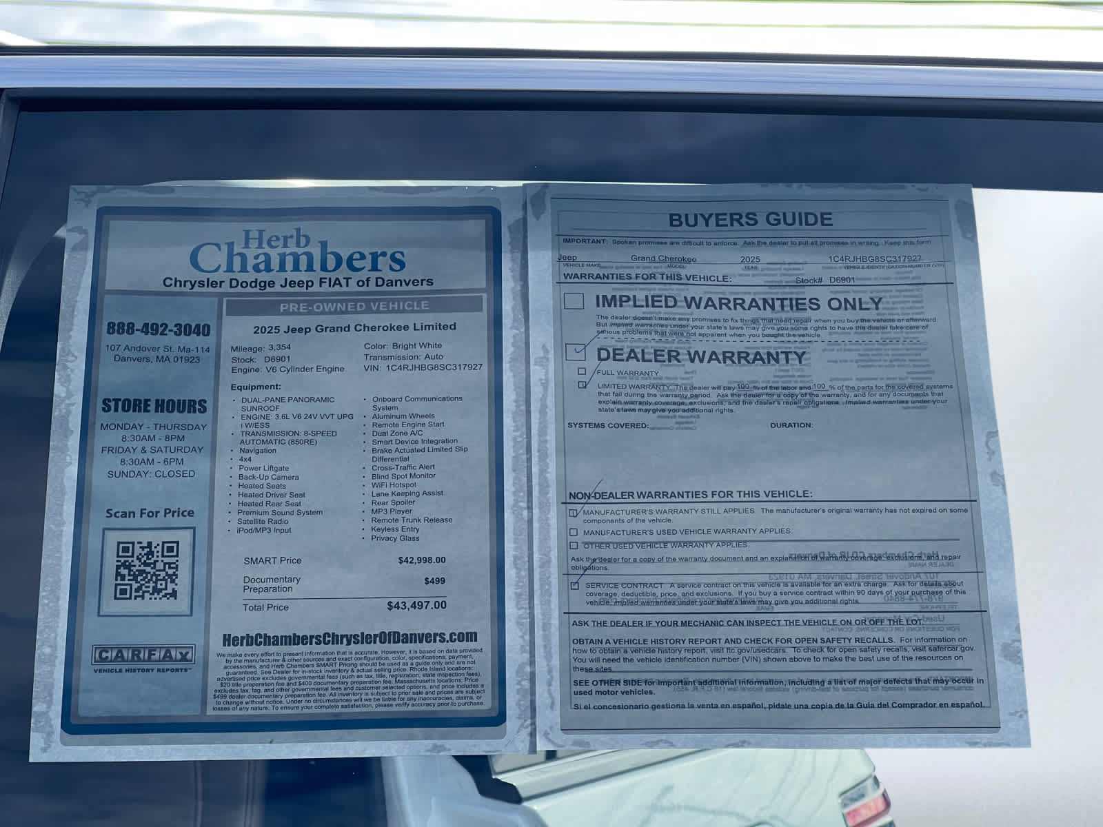 used 2025 Jeep Grand Cherokee car, priced at $43,497