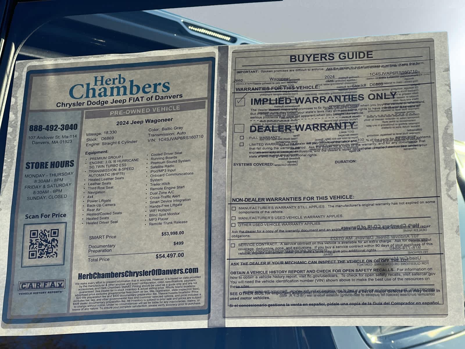 used 2024 Jeep Wagoneer car, priced at $50,497