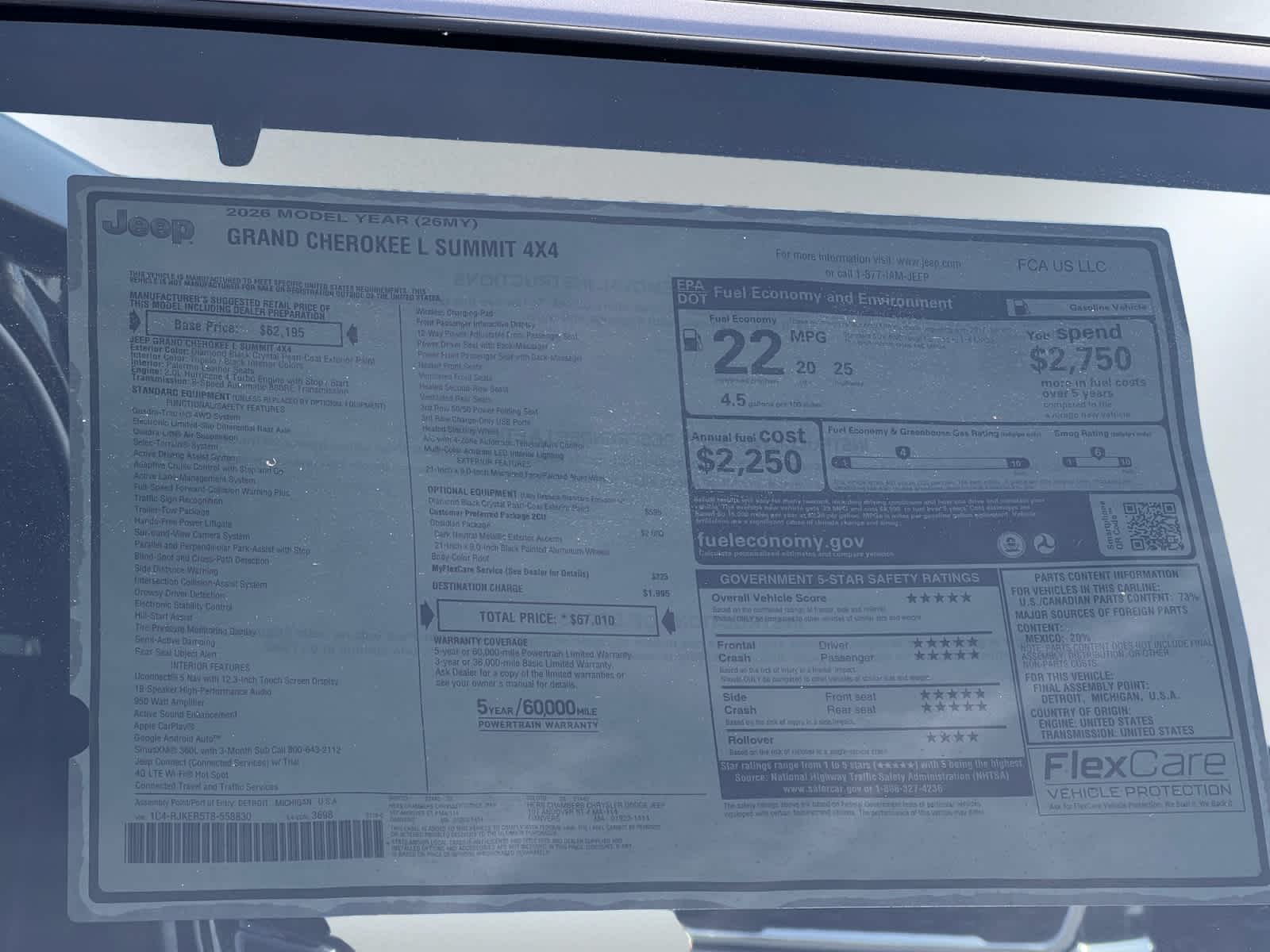 new 2026 Jeep Grand Cherokee car, priced at $66,010