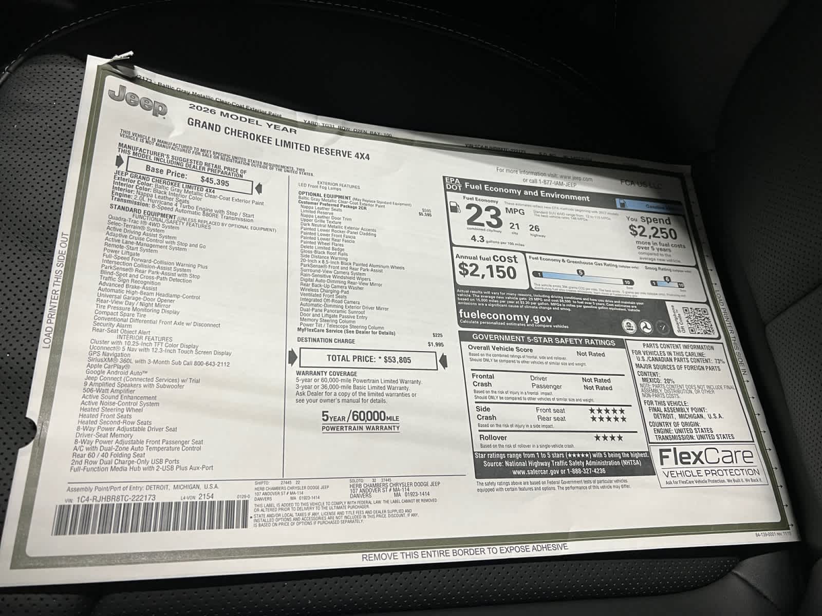 new 2026 Jeep Grand Cherokee car, priced at $52,805