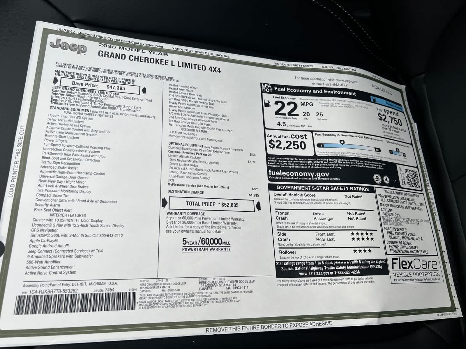 new 2026 Jeep Grand Cherokee car, priced at $52,805