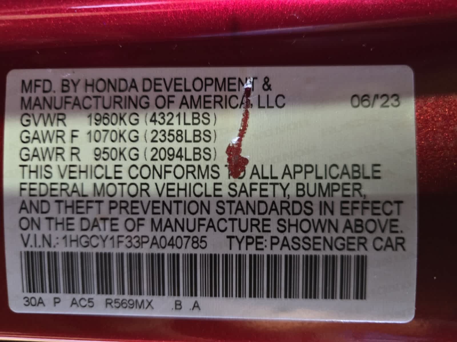 used 2023 Honda Accord car, priced at $27,391