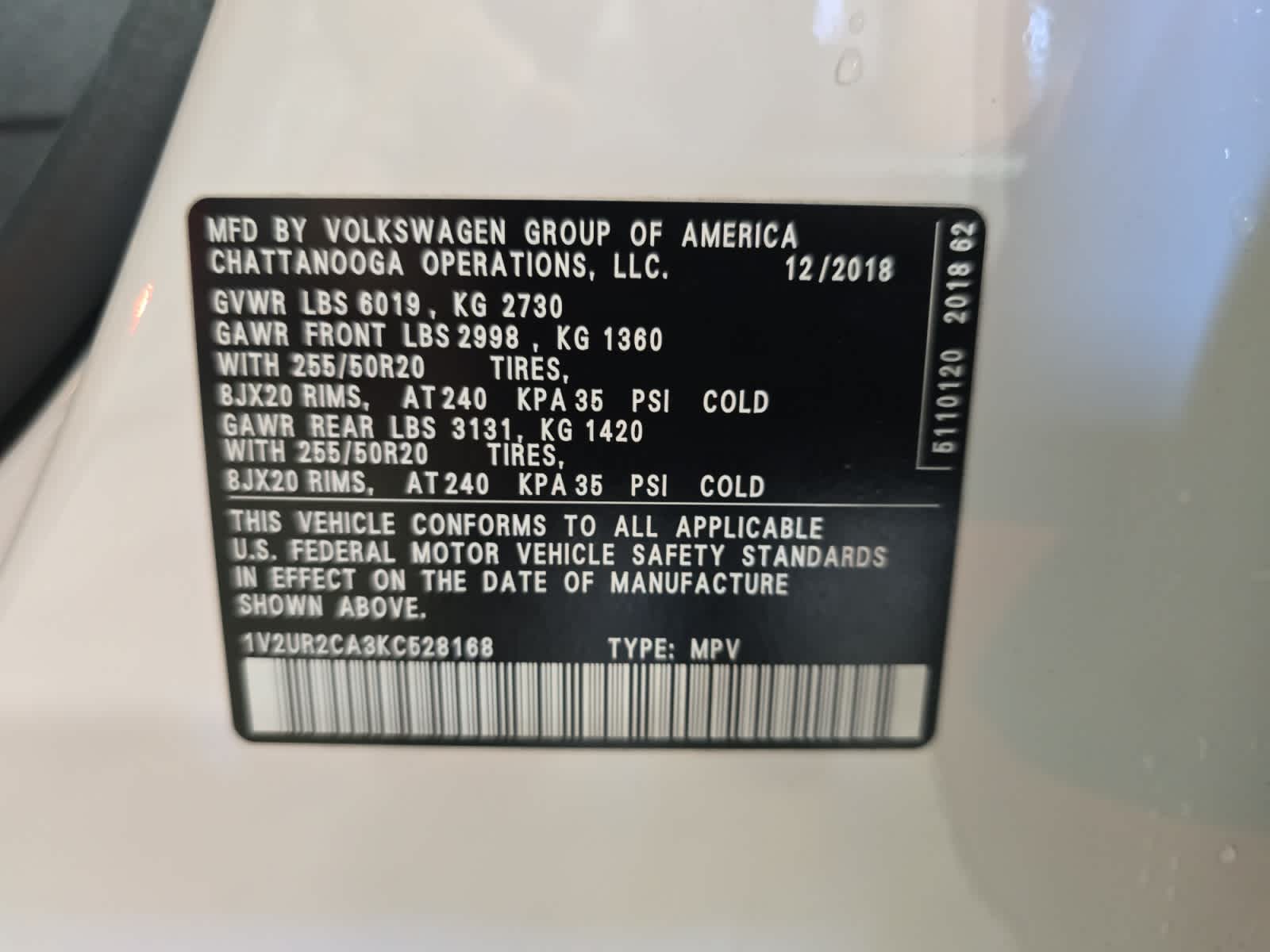 used 2019 Volkswagen Atlas car, priced at $14,285