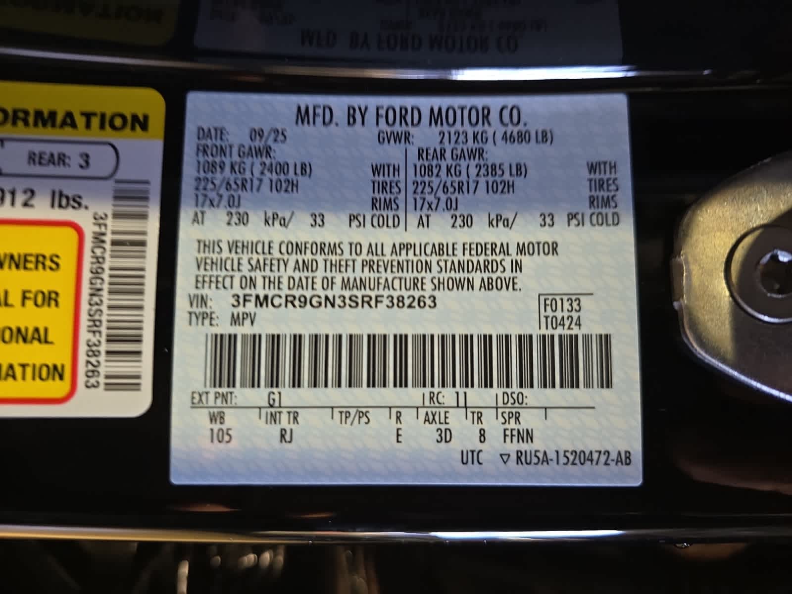 new 2025 Ford Bronco Sport car, priced at $38,880