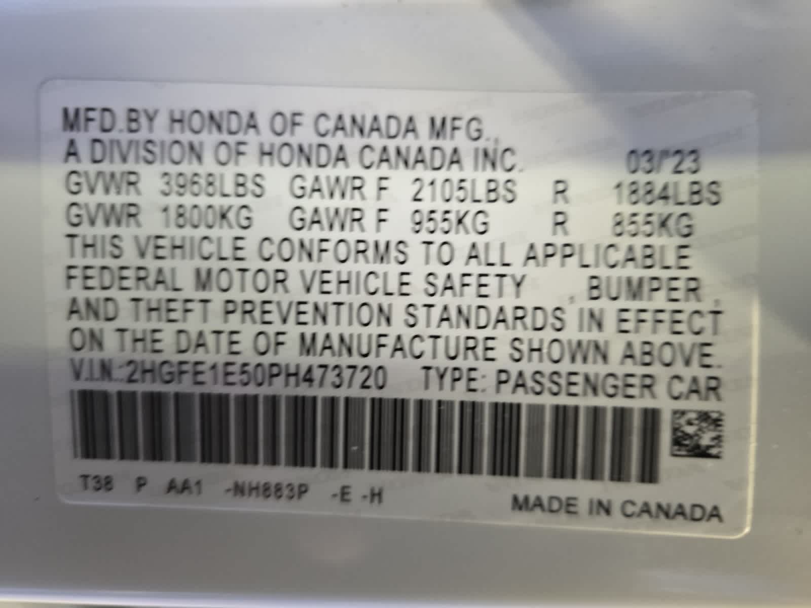 used 2023 Honda Civic Si car, priced at $30,465