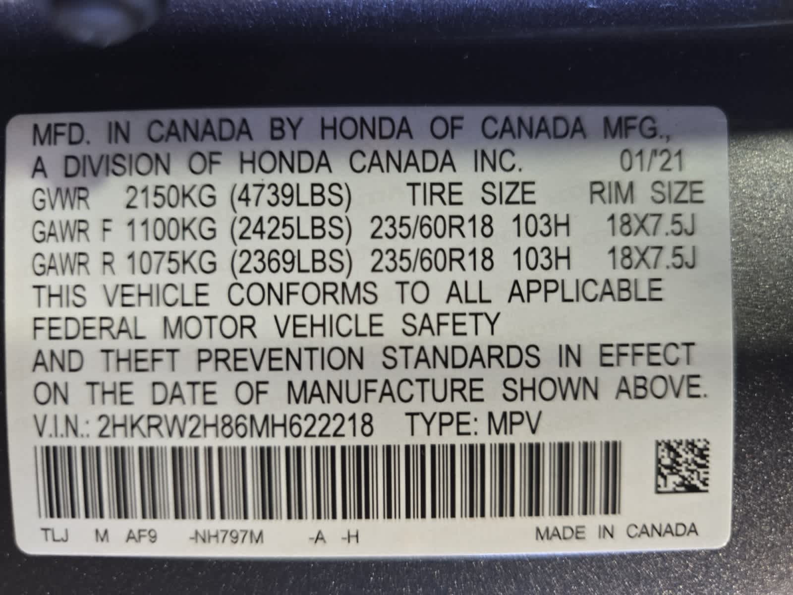 used 2021 Honda CR-V car, priced at $21,841