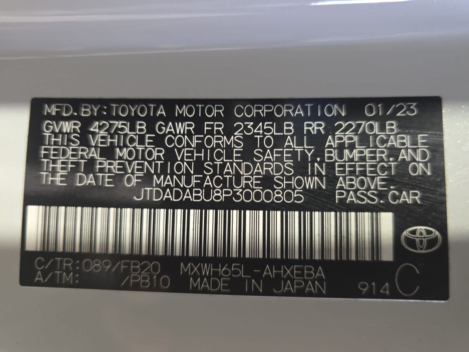 used 2023 Toyota Prius car, priced at $29,462