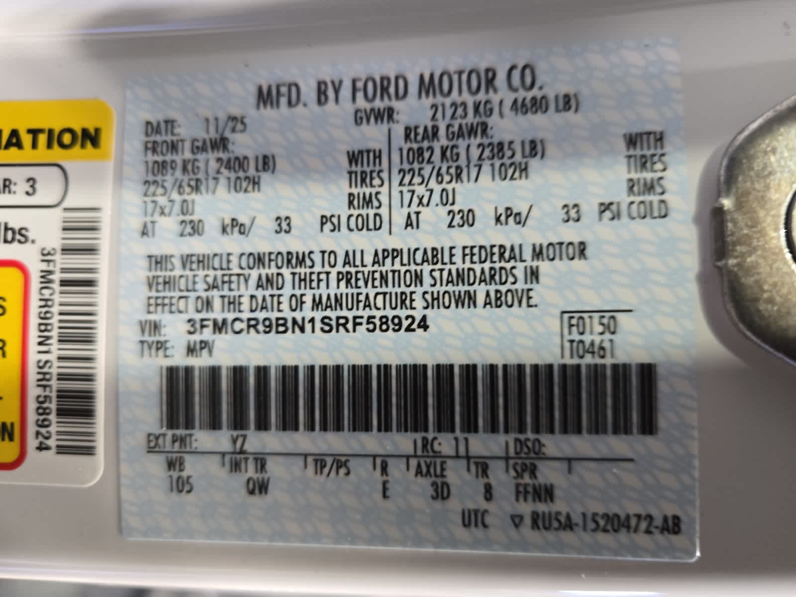 new 2025 Ford Bronco Sport car, priced at $34,695