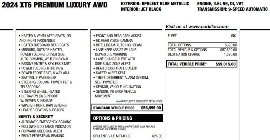 Used 2024 CADILLAC XT6 Premium Luxury SUV