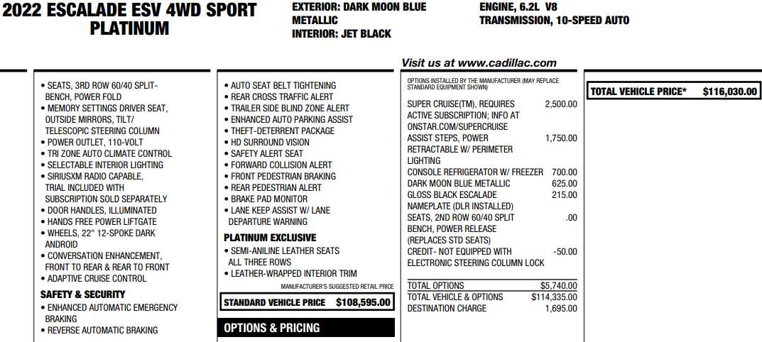 used 2022 Cadillac Escalade ESV car