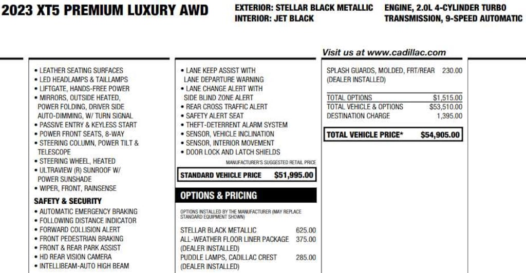 Certified 2023 CADILLAC XT5 Premium Luxury SUV