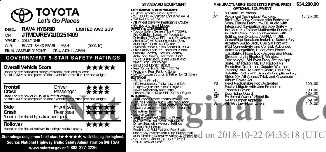 used 2018 Toyota RAV4 car, priced at $26,497