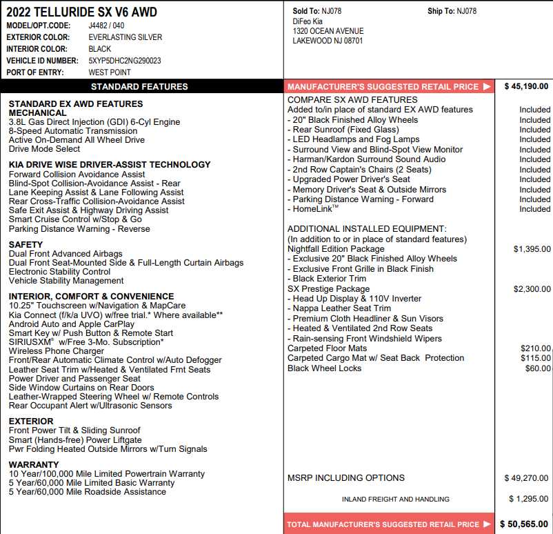 used 2022 Kia Telluride car, priced at $37,187