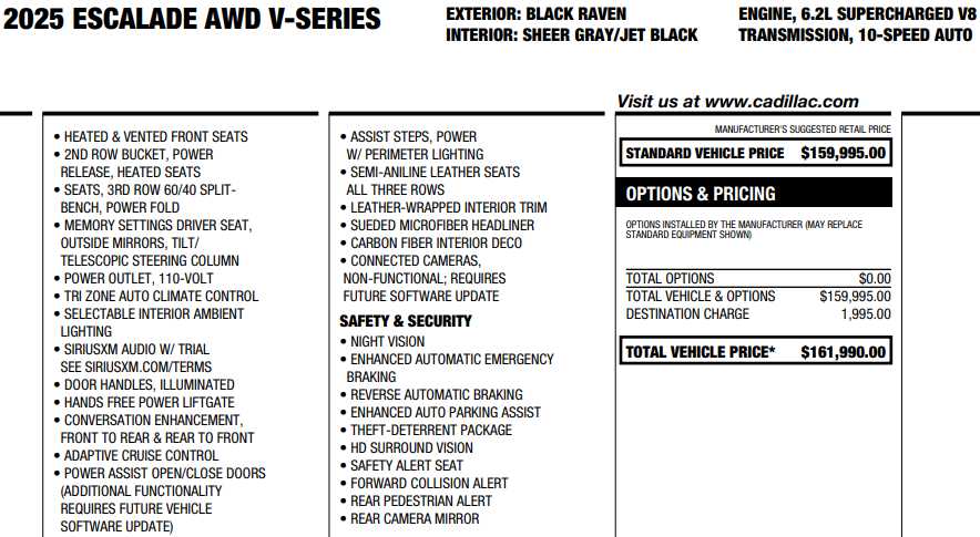 used 2025 Cadillac Escalade car, priced at $166,987