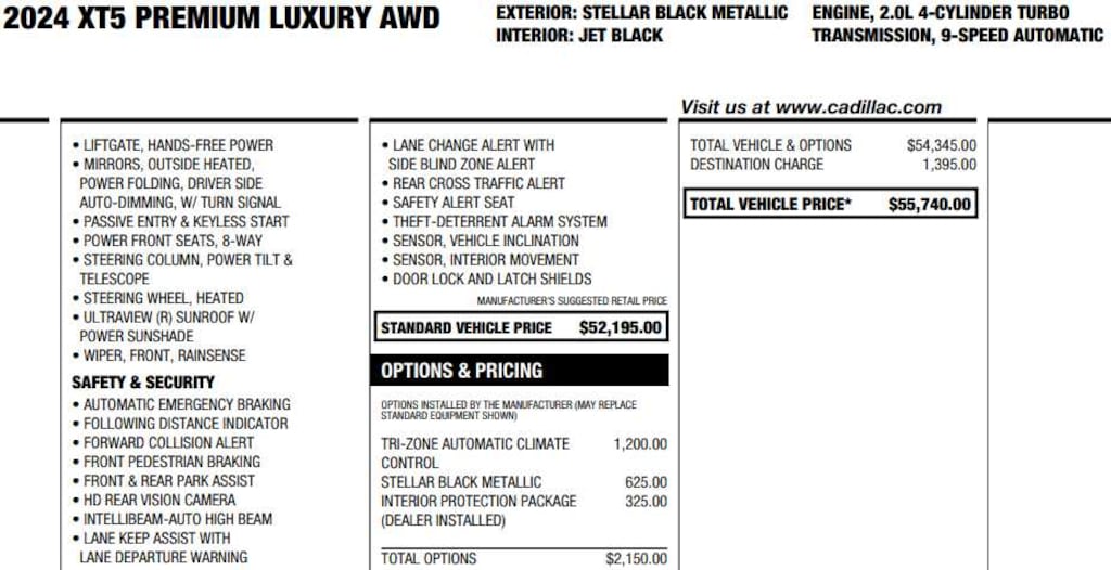 Used 2024 CADILLAC XT5 Premium Luxury SUV