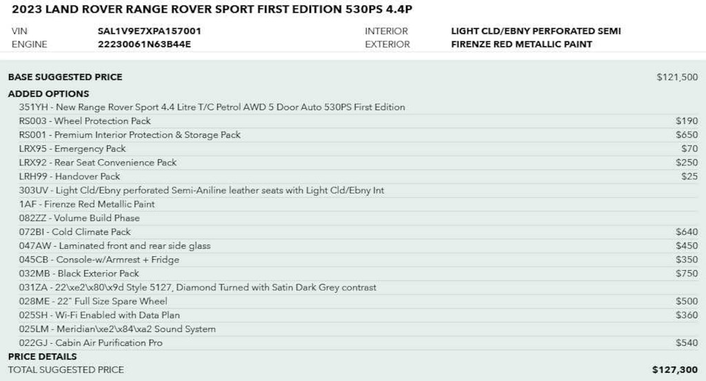 Used 2023 Land Rover Range Rover Sport First Edition