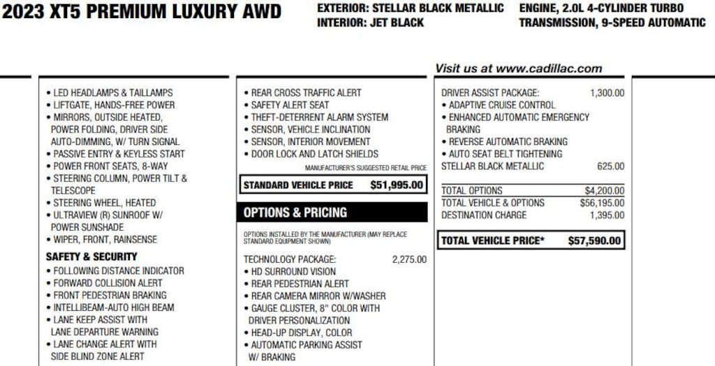 Certified 2023 CADILLAC XT5 Premium Luxury SUV