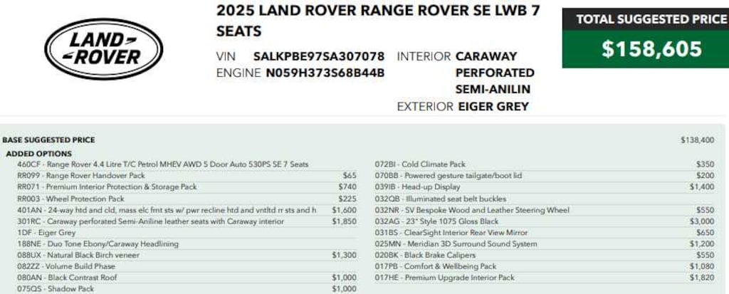 Used 2025 Land Rover Range Rover SE