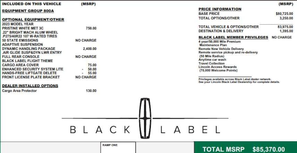 Used 2023 Lincoln Aviator Black Label