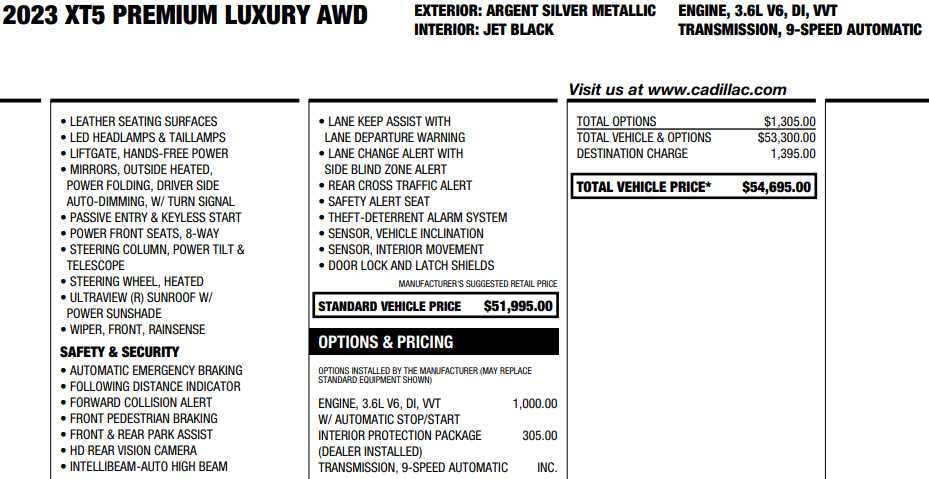 used 2023 Cadillac XT5 car, priced at $31,987