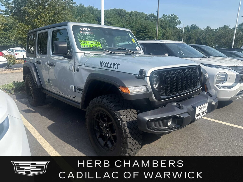 Used 2024 Jeep Wrangler Willys 4X4 V6 w/ Convenience Package & 3-Piece Hard Top SUV
