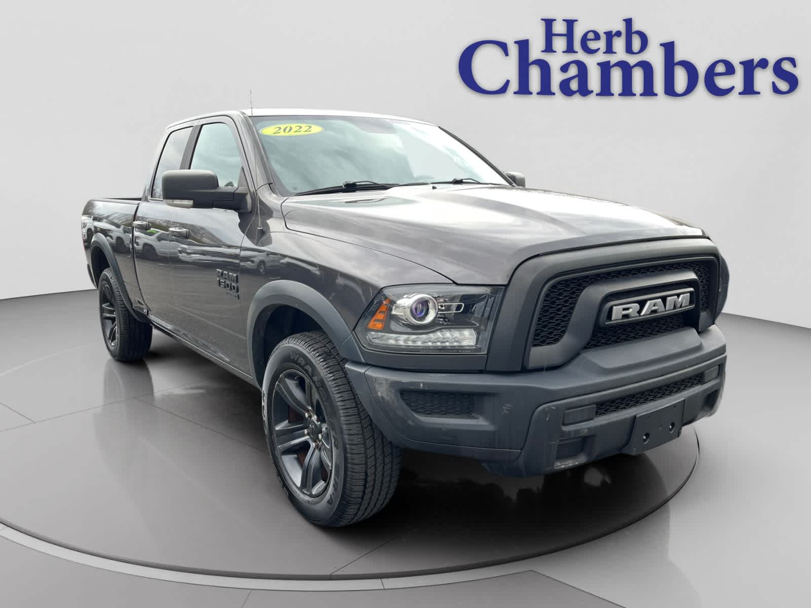 Gray (Granite Crystal Metallic Clearcoat) 2022 RAM 1500 Classic Warlock Quad Cab 4WD Pickup Truck Four-Wheel Drive Automatic