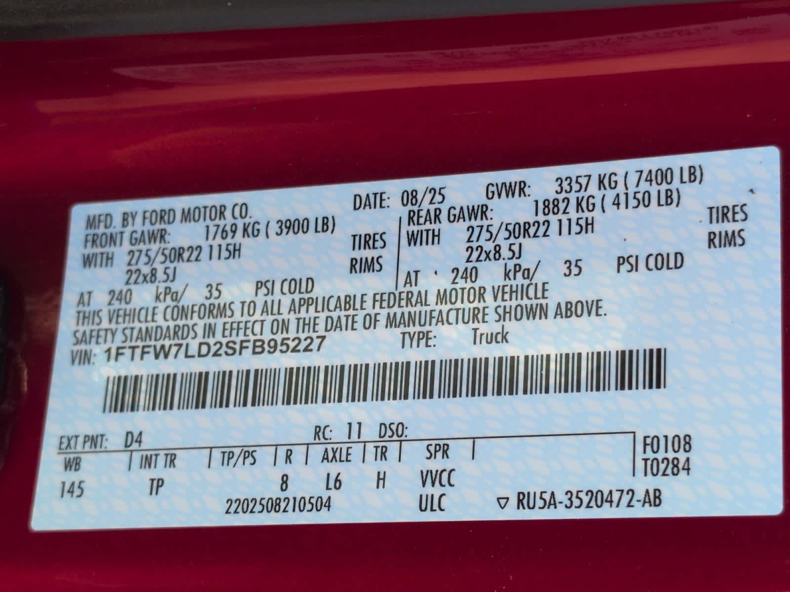 new 2025 Ford F-150 car, priced at $90,040