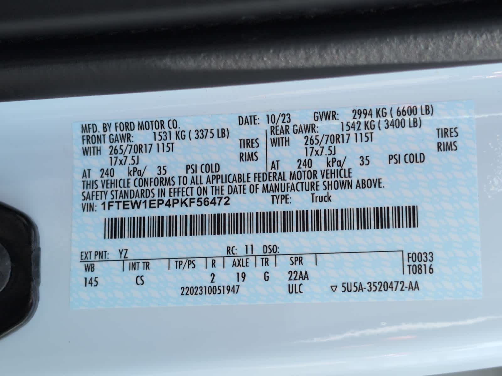 used 2023 Ford F-150 car, priced at $30,497