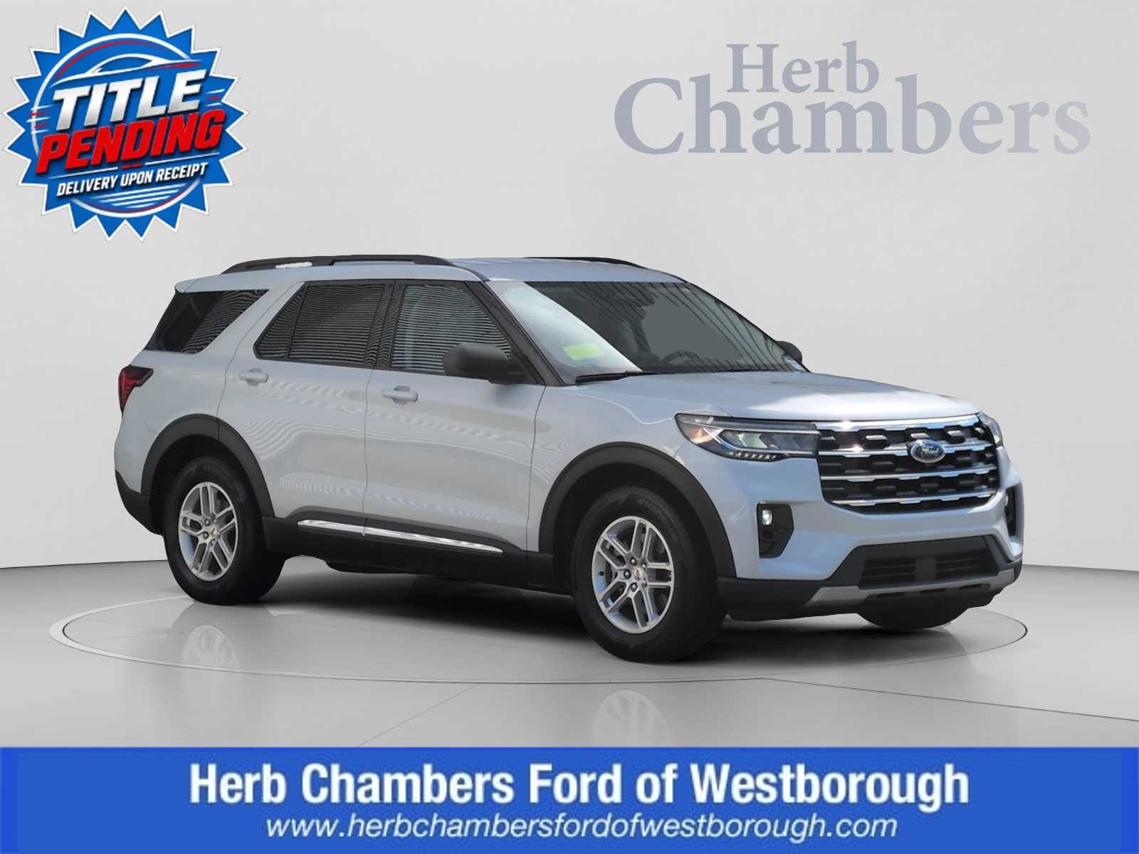 Space White 2025 Ford Explorer SUV / Crossover Rear-Wheel Drive Automatic