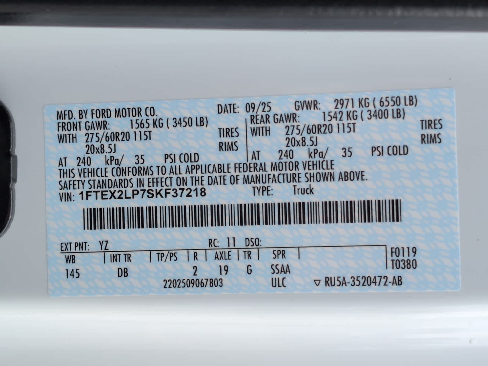 new 2025 Ford F-150 car, priced at $54,735