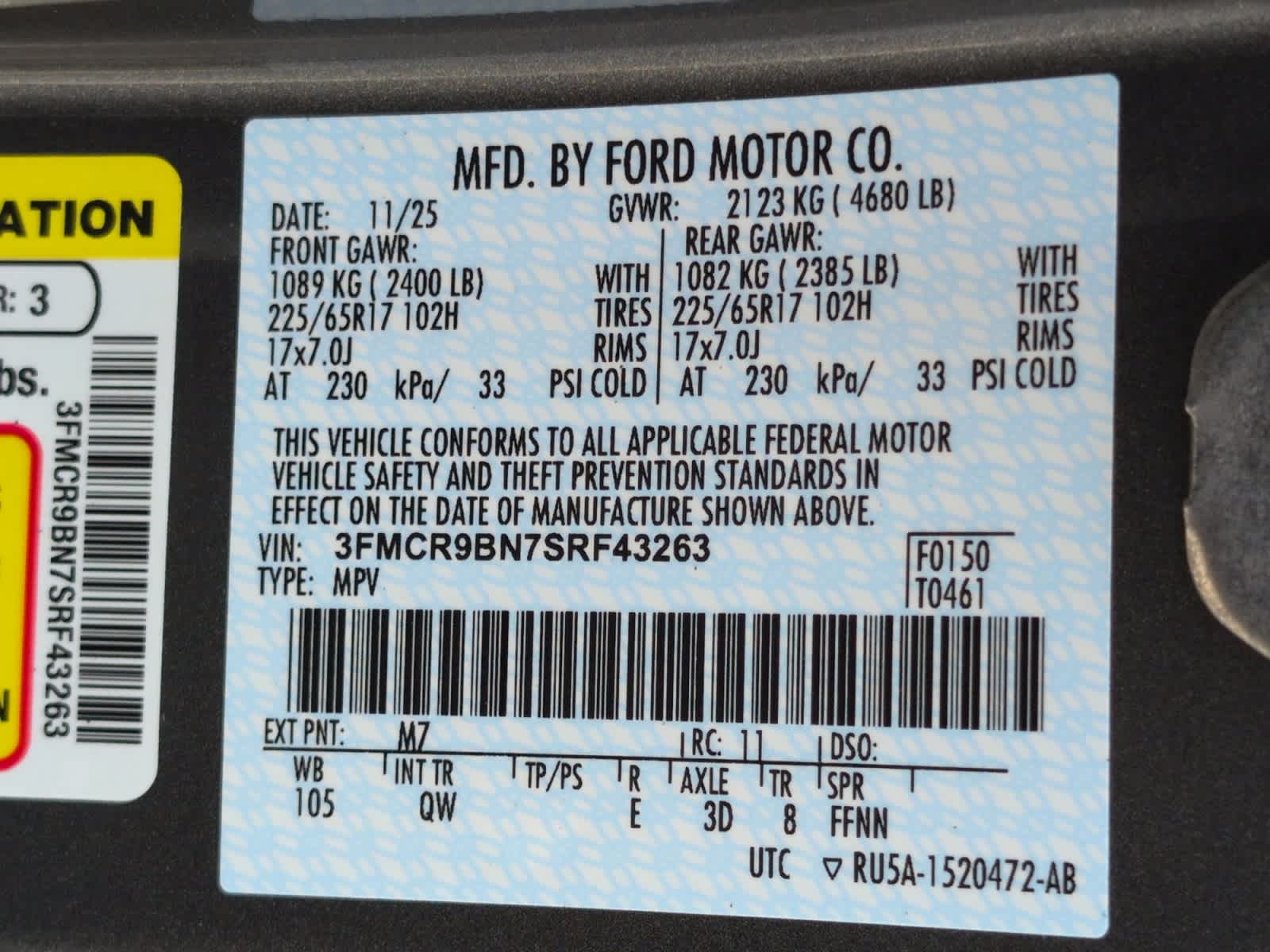 new 2025 Ford Bronco Sport car, priced at $34,738