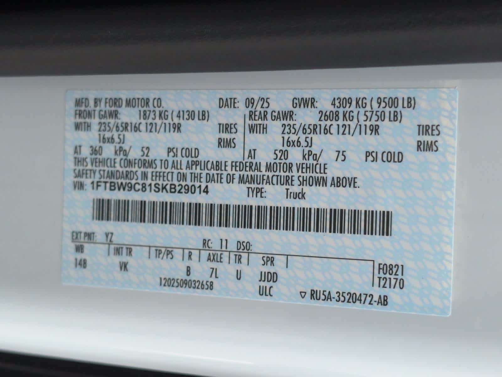 new 2025 Ford Transit car, priced at $55,362