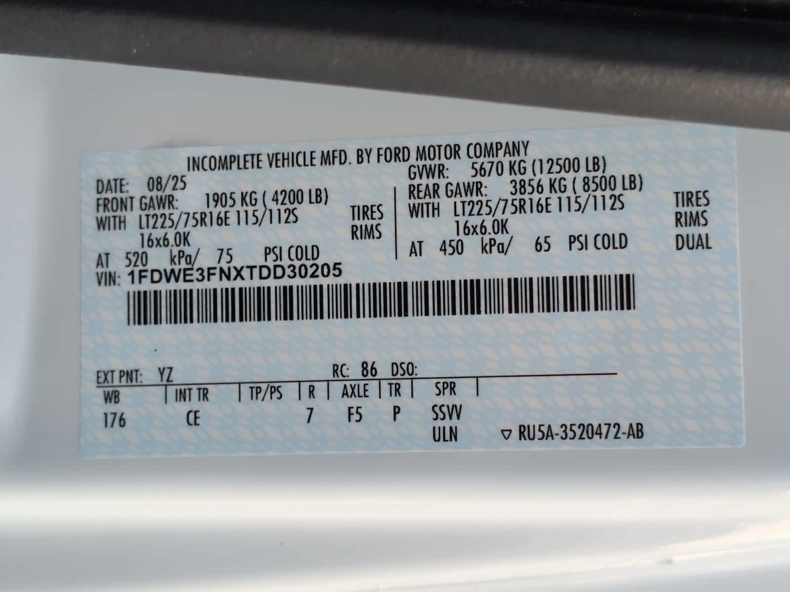 new 2026 Ford E-Series Cutaway car, priced at $63,100