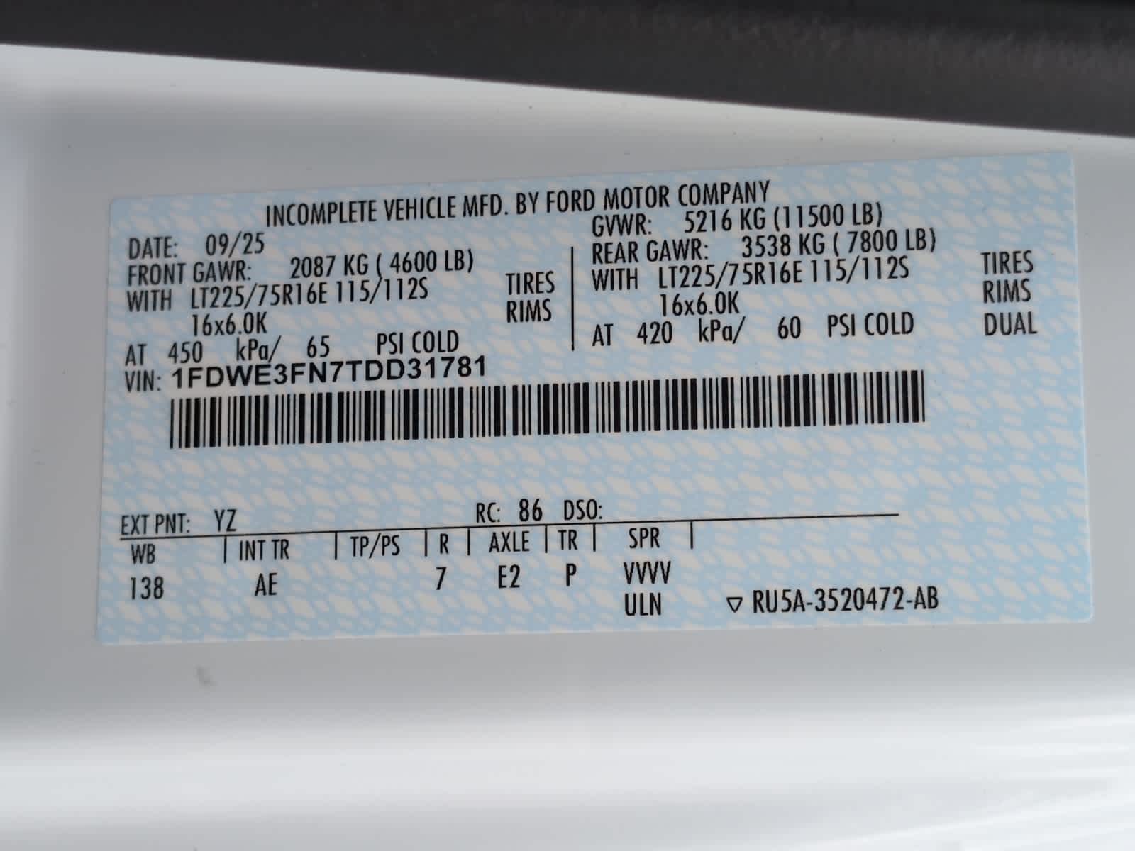 new 2026 Ford E-Series Cutaway car, priced at $45,980