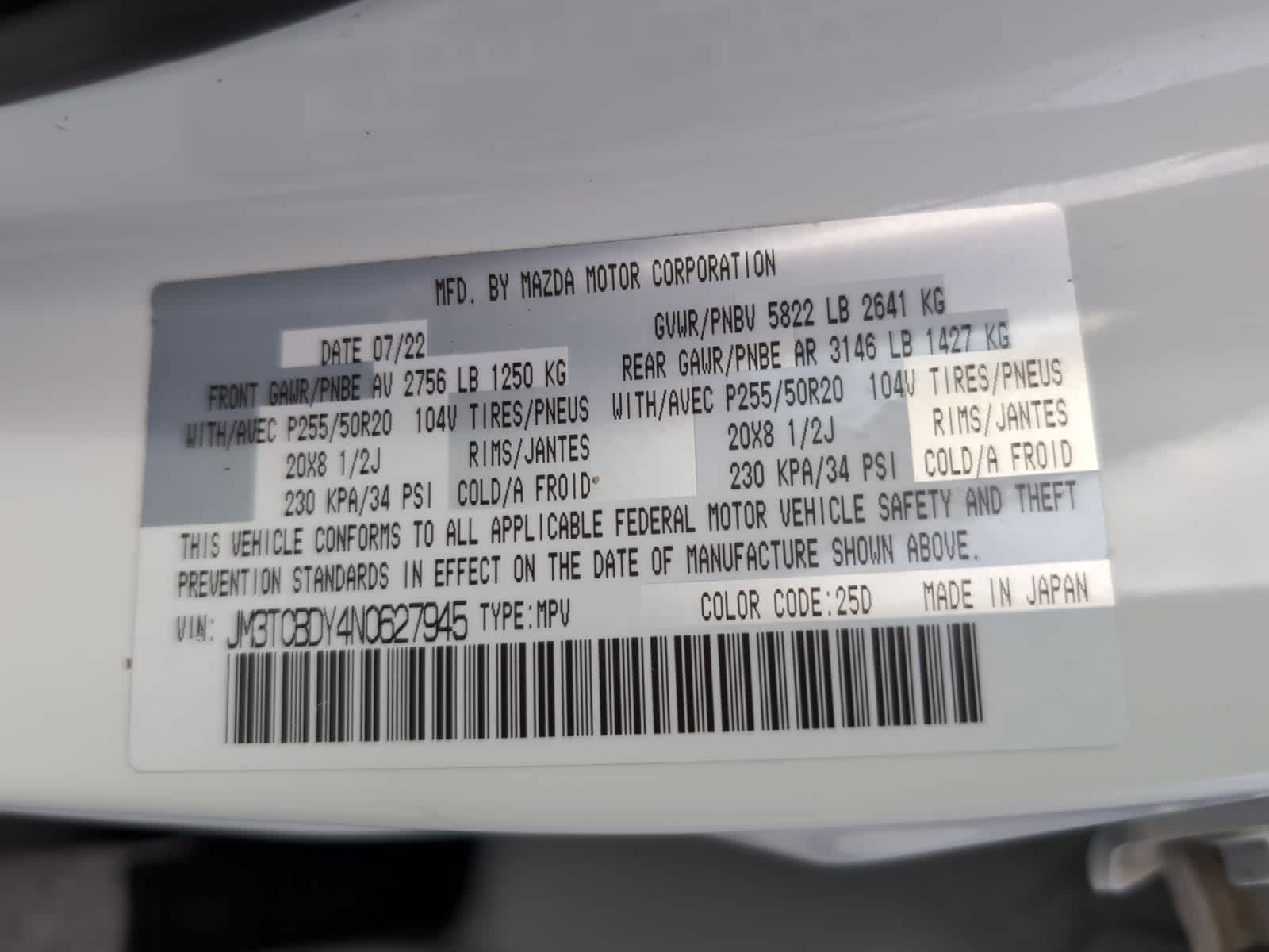 used 2022 Mazda Mazda CX-9 car, priced at $24,747