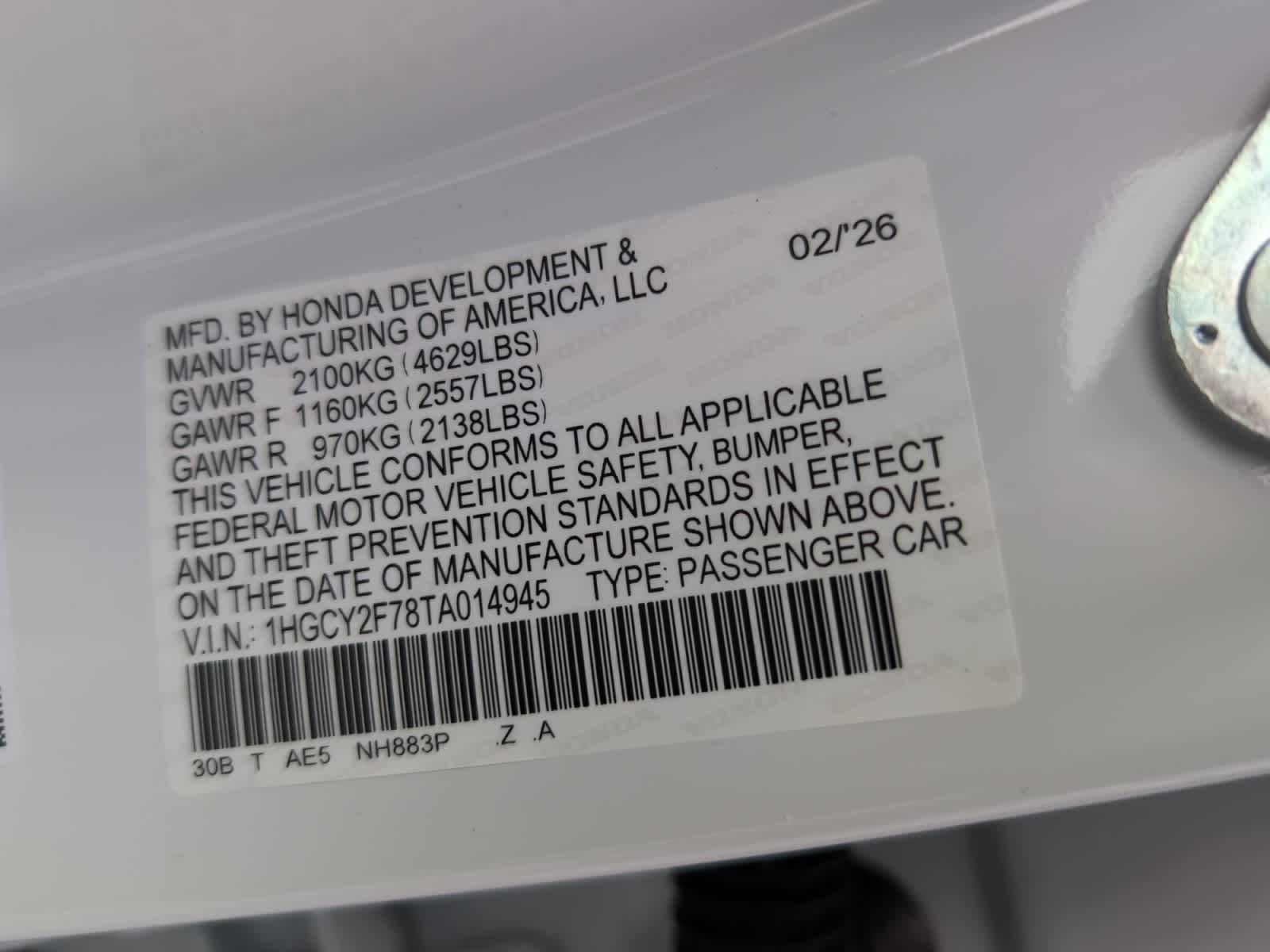 new 2026 Honda Accord Hybrid car, priced at $37,145