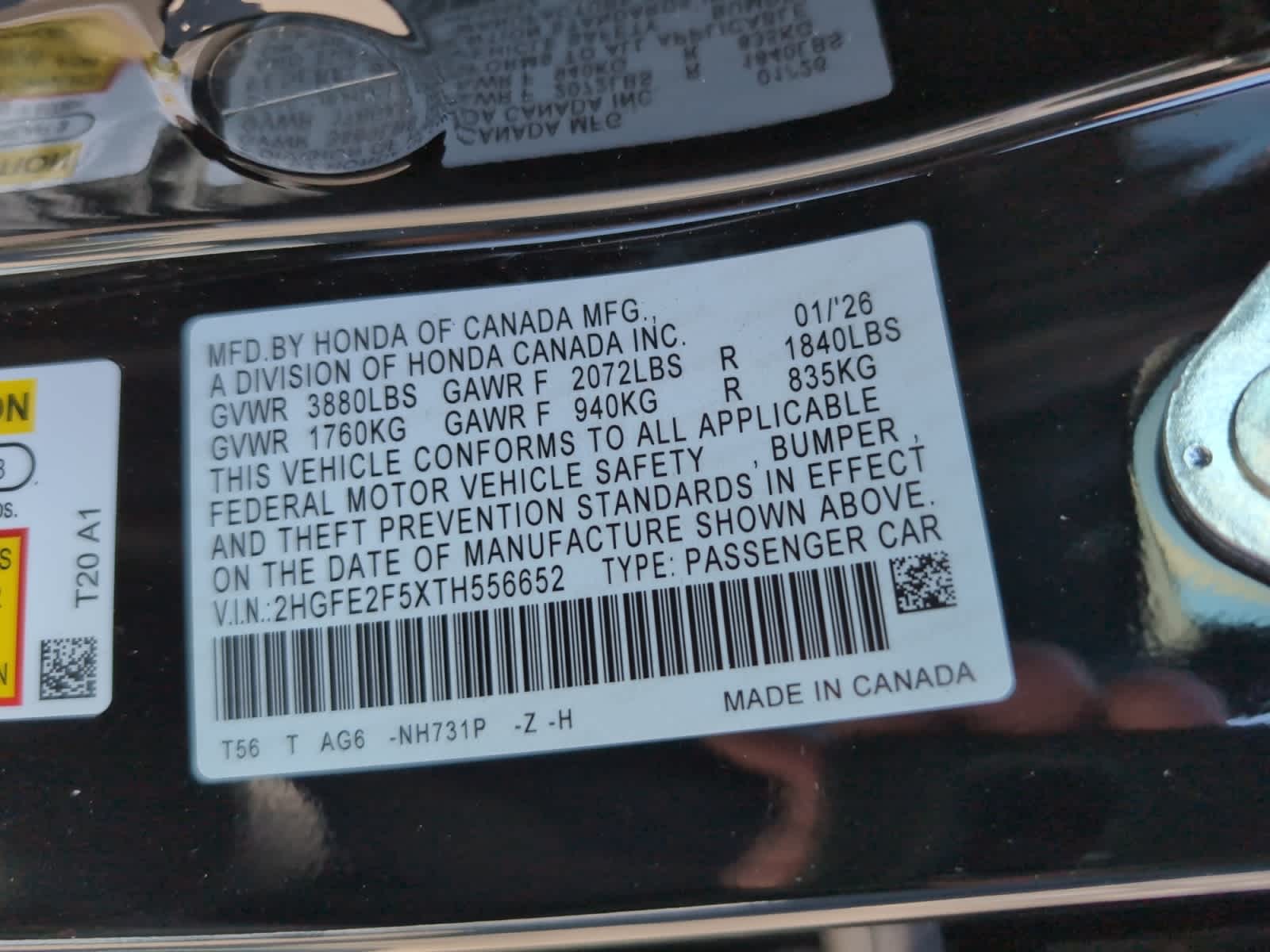 new 2026 Honda Civic car, priced at $27,890