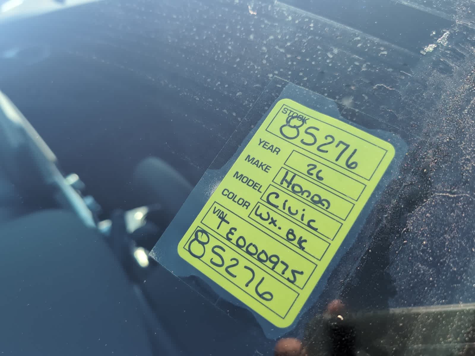 new 2026 Honda Civic car, priced at $29,445