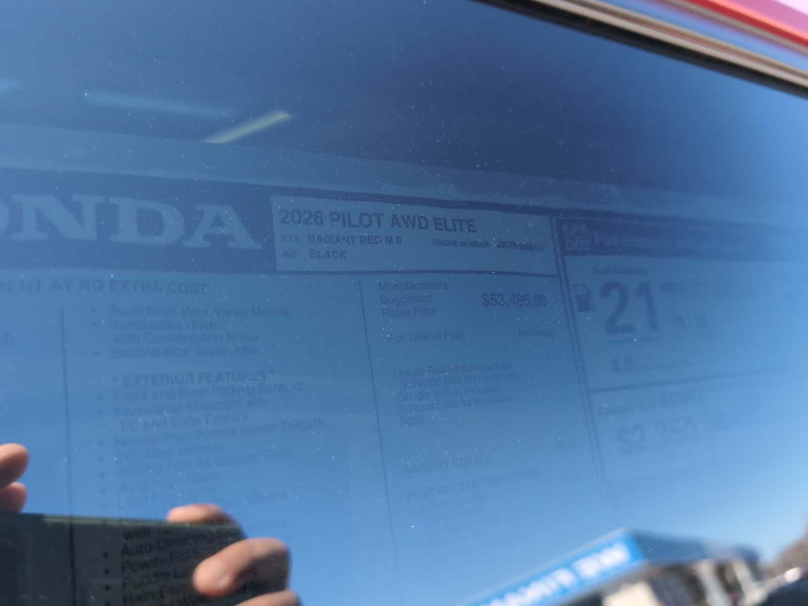 new 2026 Honda Pilot car, priced at $58,590