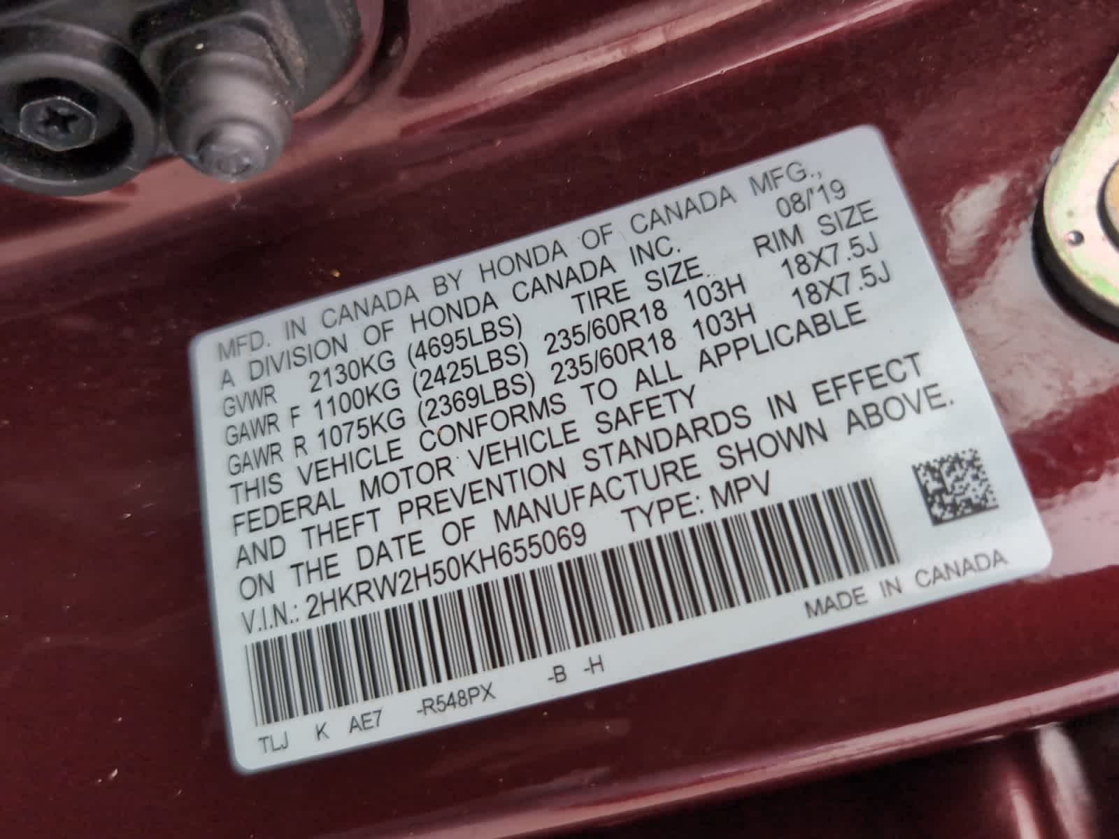 used 2019 Honda CR-V car, priced at $20,886