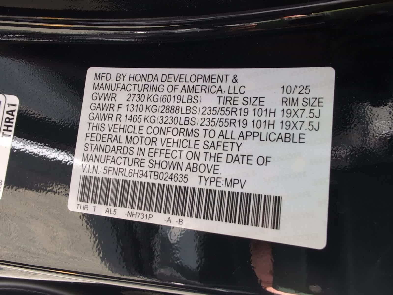 new 2026 Honda Odyssey car, priced at $53,190