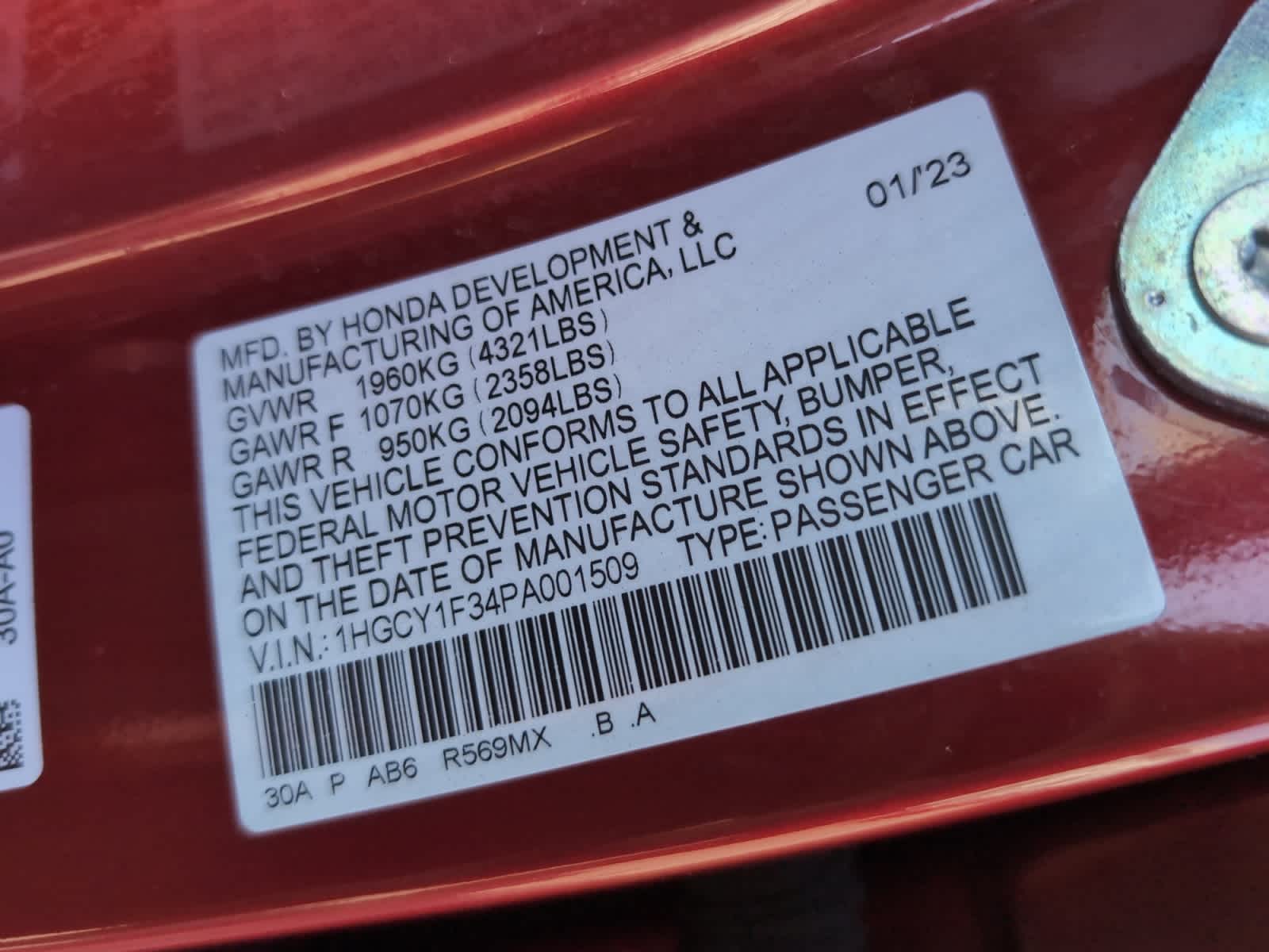 used 2023 Honda Accord car, priced at $24,897